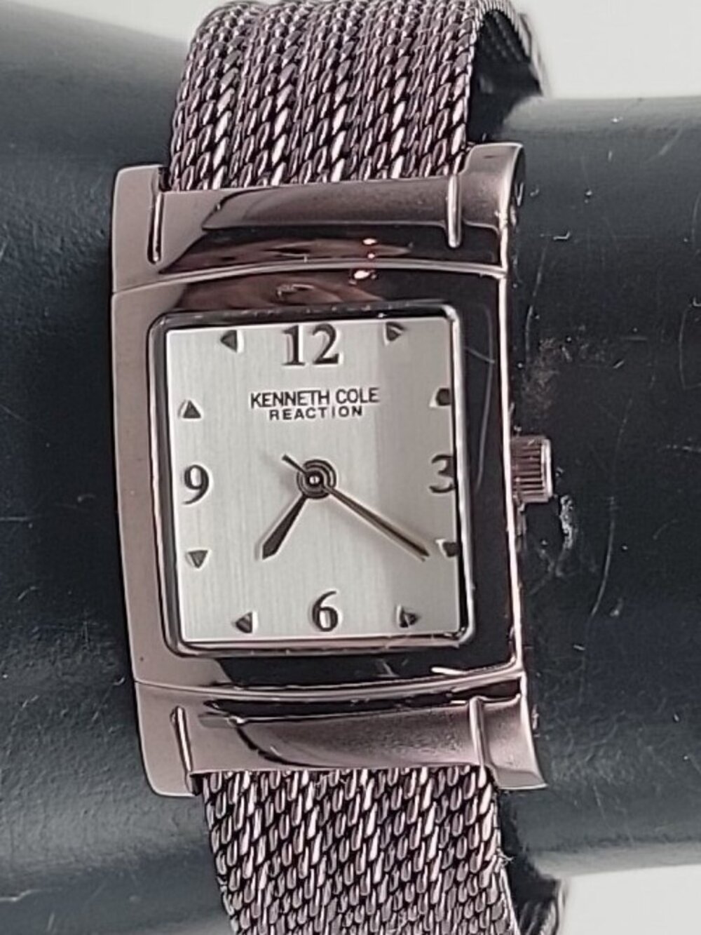 Kenneth Cole Ladies Quartz Watch 7.5" Chocolate Brown 21mm Square Dial KC4592
